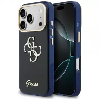 Guess IML 4G Script Metal Case for Apple iPhone 17 Pro - Blue