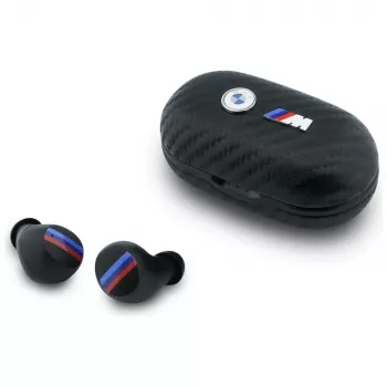 BMW Écouteurs TWS Bluetooth Carbon Metal Logo ENC, noir