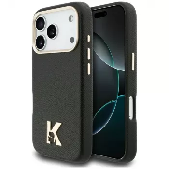 Coque MagSafe Karl Lagerfeld Karl Head Logo pour Apple iPhone 17 Pro, noire