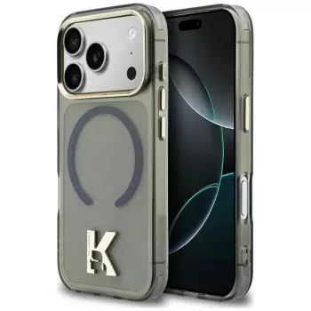 KARL LAGERFELD IML K Head Logo Coque MagSafe pour Apple iPhone 17 Pro Max, noir
