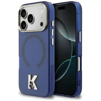 KARL LAGERFELD IML K Head Logo Coque MagSafe pour Apple iPhone 17 Pro - bleu