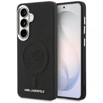 Coque MagSafe KARL LAGERFELD Embossed Ring Initials pour Samsung Galaxy S26, noire
