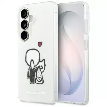 Coque MagSafe KARL LAGERFELD IML Karl & Choupette pour Samsung Galaxy S26, transparente