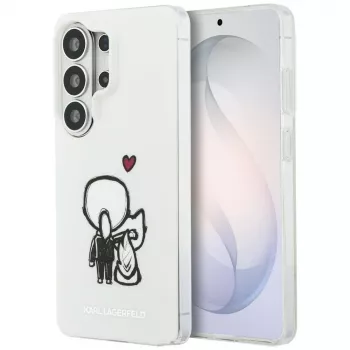 Coque arrière MagSafe KARL LAGERFELD IML Karl & Choupette pour Samsung Galaxy S26 Ultra, transparente
