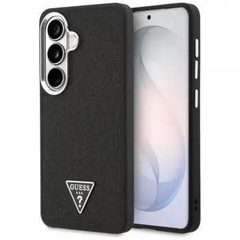 Guess Fixed Glitter Triangle MagSafe Case for Samsung Galaxy S26, Black
