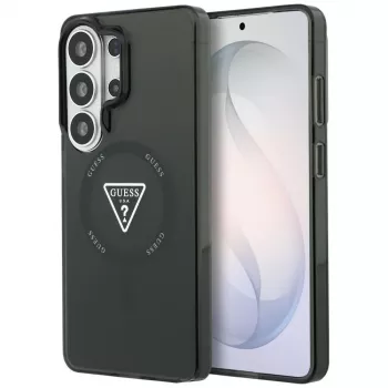 Coque MagSafe Guess IML Gradient Triangle pour Samsung Galaxy S26 Ultra (noire)