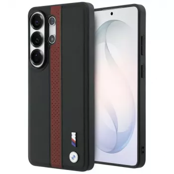 Coque MagSafe BMW Perforated Stripe Logo pour Samsung Galaxy S26 Ultra rouge
