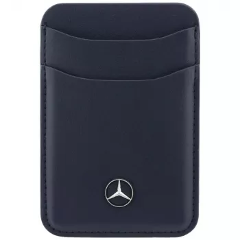 Portefeuille magnétique Mercedes-Benz en cuir, Navy Blue