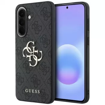 Guess Leather 4G Metal Logo Case for Samsung Galaxy A37 5G, Black