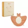 Doudou écureuil Grignoti Kaloo Plume avec anneau de dentition en silicone 23 cm