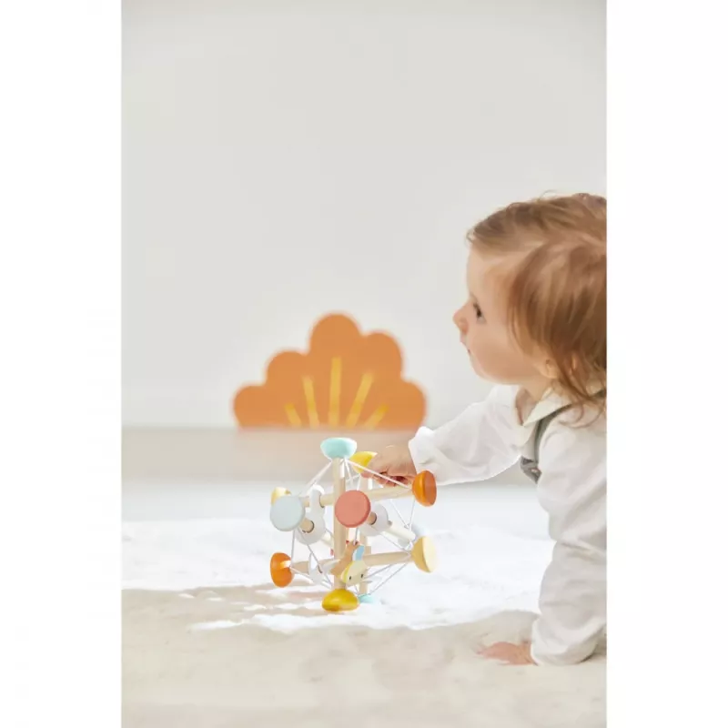 Balle sensorielle en bois Janod Pure 12m+