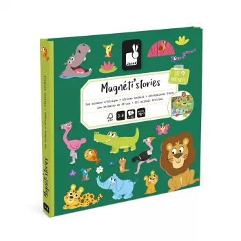 Janod Magneti'stories Animaux d'Afrique boîte à histoires magnétique