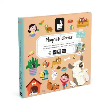 Janod Magneti'stories Animaux domestiques boîte à histoires magnétique