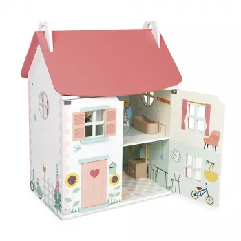 JANOD Lilliputiens maison de poupée en bois avec 15 accessoires J06467