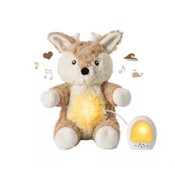 Peluche apaisante Cloud B Love Light Buddies Finley Fawn avec veilleuse et machine à sons