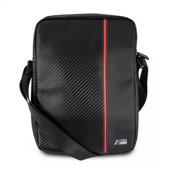 Housse de tablette BMW 8 pouces Carbon Red Stripe noire