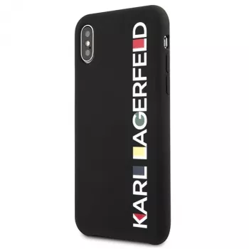 Karl Lagerfeld KLHCPXBHWHBK coque rigide pour iPhone X/XS noire brillante Bauhaus