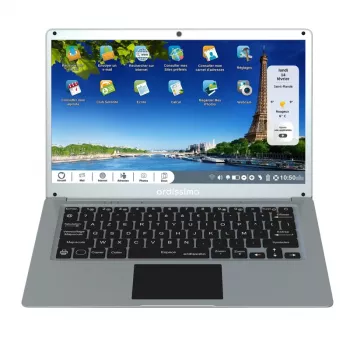 Ordissimo Eve 4 14 N5100/8GB/256GB SSD/1x USB 3.2/1x USB 2.0 sans système d'exploitation - 256 Go - 8 Go