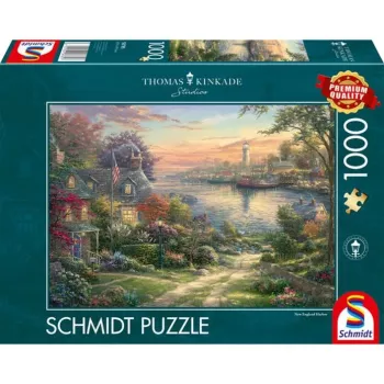 SCHMIDT SPIELE Thomas Kinkade Studios: Harbor in New England (1000 Pieces)