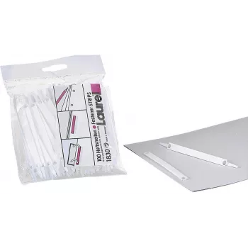 LAUREL Easy Clip bandes de classement blanches courtes 100 pièces