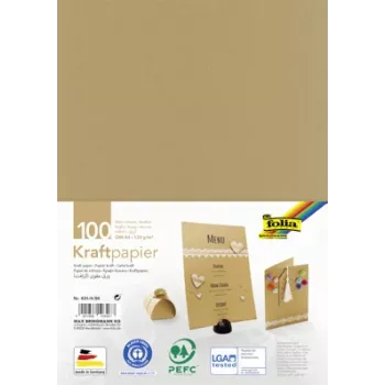 Papier kraft Folia brun 120 g/m² 100 feuilles A4