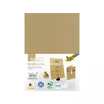 Carton kraft Folia brun 230 g/m² 50 feuilles - A4