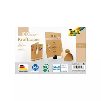 Bloc de motifs en carton kraft Folia papier kraft A5 120 g/m² - 120 g/m² - A5