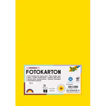 Folia 614/50 14 - Jaune - Uni - A4 (210 x 297 mm) - 300 g/m² - 50 feuilles - Allemagne