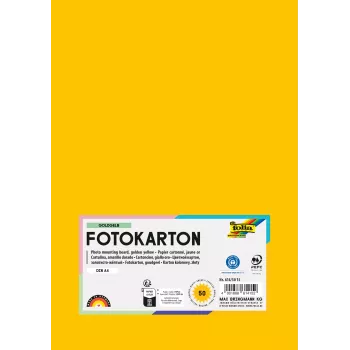 Carton Folia 614/50 15 A4 jaune doré 300 g/m² 50 feuilles