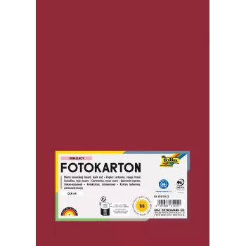 Folia 614/50 22 - rouge - uni - A4 (210 x 297 mm) - 300 g/m² - 50 feuilles - Allemagne