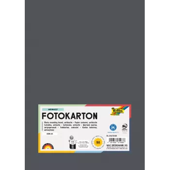 Folia 614/50 88 - anthracite - uni - A4 (210 x 297 mm) - 300 g/m² - 50 feuilles - Allemagne