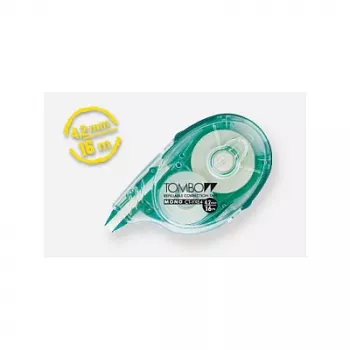 Tombow MONO YXE Correction Roller - Green/Transparent - 16 m x 4.2 mm - Blister Pack