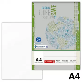 Bloc de coloriage BRUNNEN Recycling DIN A4 100 feuilles
