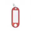 WEDO Porte-clés avec étiquette, diamètre : 18 mm, plastique rouge, avec insert blanc remplaçable inscriptible (262 101802)