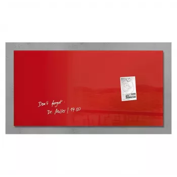 SIGEL Artverum GL147 tableau magnétique en verre 910x460 mm, blanc, sans cadre, fixation murale