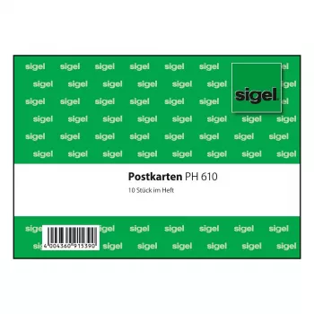 SIGEL PH610 Self-Adhesive Display Pocket A4 Green 10-Pack