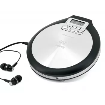 Soundmaster CD9220 lecteur CD portable avec anti-choc 40 s, DBBS, noir/argent