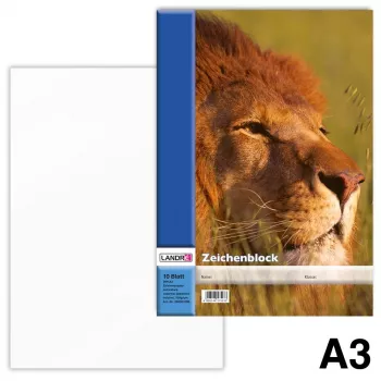 Bloc de dessin Landré 100 g A3 10 feuilles 4 motifs blanc