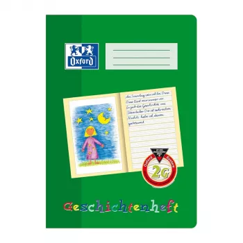Cahier d'histoires Oxford 100050092 A4, 16 feuilles, 90 g/m², vert