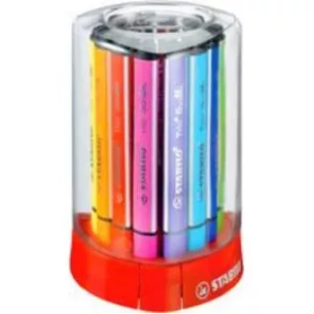Feutres à pointe fibre STABILO Trio Scribbi - 2 mm - Lot de 12 - Couleurs assorties
