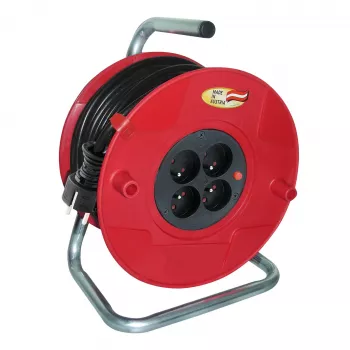 Enrouleur de câble AKYGA AK-CR-09 50 m 4 prises IP44 Schuko