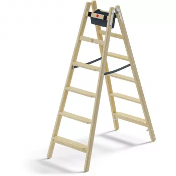 Échelle escamotable double face Hailo Master H80 2x6 marches, capacité 150 kg, argent