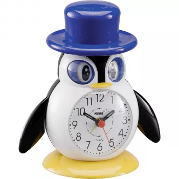 MEBUS 26514 Réveil enfant pingouin couleur assortie