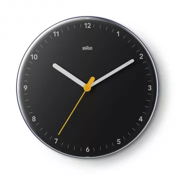 Braun BC 26 B Horloge murale à quartz noire (67682)