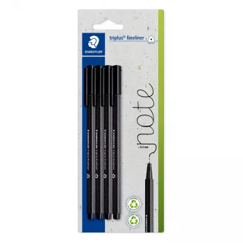 Fineliner STAEDTLER Triplus 0,3 mm noir lot de 4