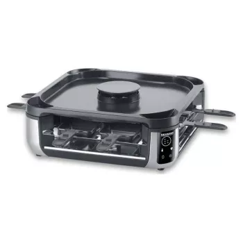 Appareil à raclette SEVERIN RG 2379 SEVENTO 1400 W 8 personnes noir/argent