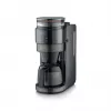 SEVERIN Filter Coffee Machine with Integrated Grinder, 1000 W, 8 Cups, Thermal Carafe, Black/Stainless Steel
