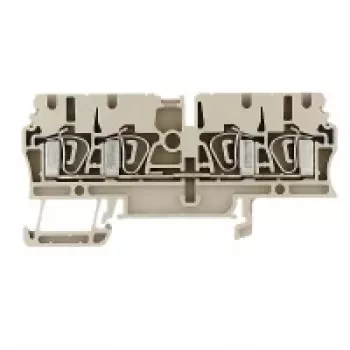 Borne de passage Weidmüller ZDU 2.5/4AN, raccordement à ressort, 2,5 mm², beige, 100 pièces