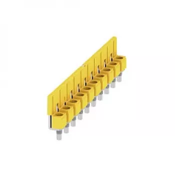 Weidmüller WQV 10/10 barrette de pontage, 10 pôles, 10 mm², jaune, polyamide, 20 pièces