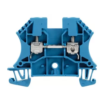 Weidmüller WDU 4 BL Feed-Through Terminal Block, 4 mm², Screw Connection, Blue, 100 Pieces